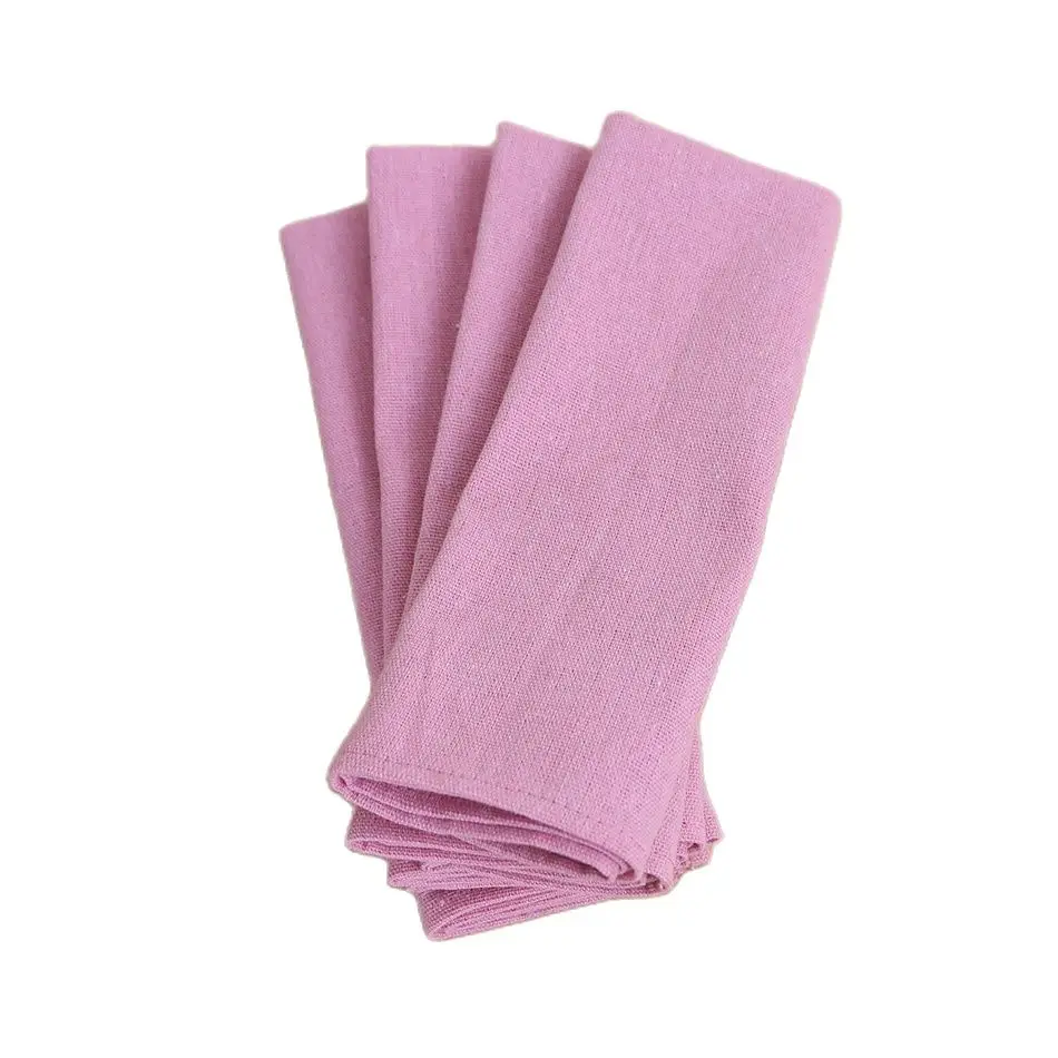 4PCS 40x40cm Colorful Durable Square Cloth Napkin,Reusable Fabric Placemat,for Kitchen Dining Table,Hotel Restaurant Serving