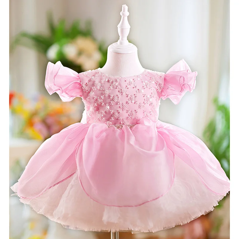 

Children Layered Purple Tulle Girls Princess Pageant dresses Kids First Birthday Outfit Baby Toddler Party Wear Costume Elegant