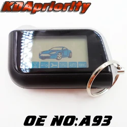 Starline A93 LCD 2 Way Remote Control Key Chain For Russian Keychain A93 Engine Starter Car Anti-theft Alarm System