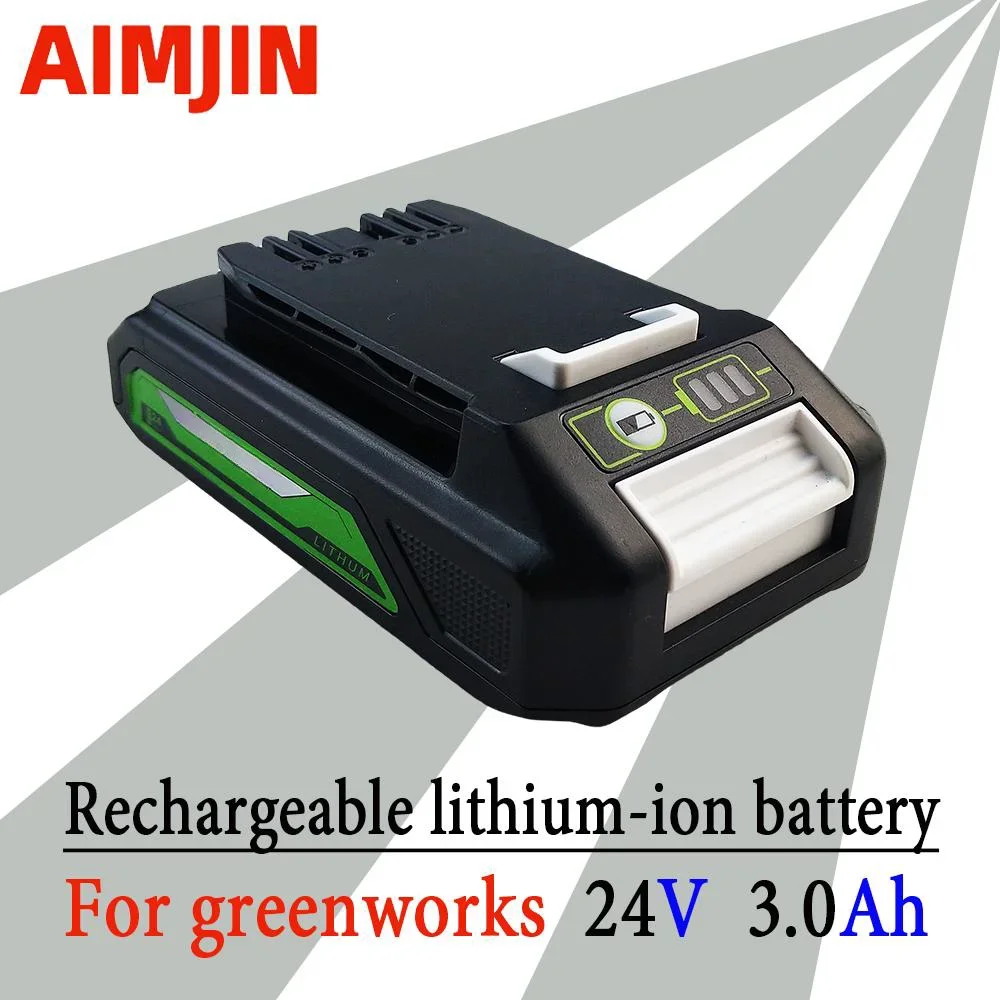 

2024 24V 3.0Ah Lithium-ion Replacement Battery G24B2 for Greenworks ALL devices of 24V tools 29842 29852 BAG708 29322 21342