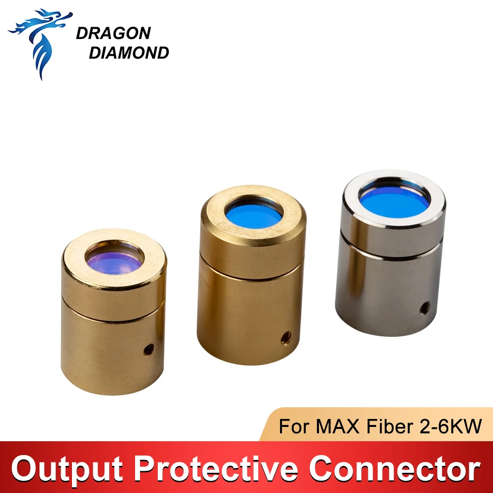 Original 2-6KW Max Laser Output Protective Connector Lens Group D12.8 H9.4mm Protective Windows for Max Fiber Laser Source