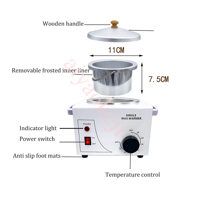 Electric Wax Heater Depilatory Wax Warmer Wax Melting Machine Hand Feet SPA Epilator Hair Removal Tool