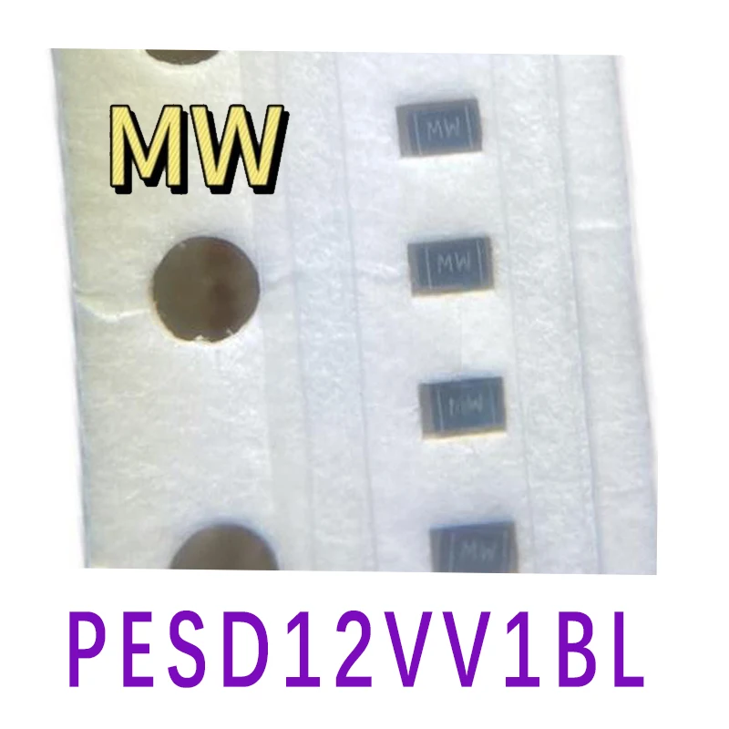 (10PCS)  PESD12VV1BL Marking:MW DFN1006-2  Transistor  Original Brand New Authentic