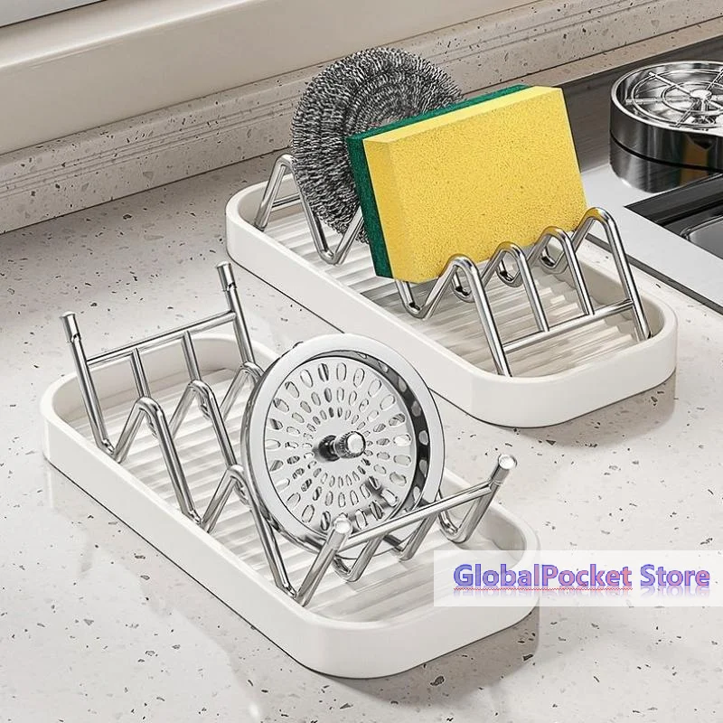 Stainless Steel Soap Rack Drainage Soap Tray Multifunctional Bathroom Storage Rack Bathroom Draining Box Simple Soap Storage Box