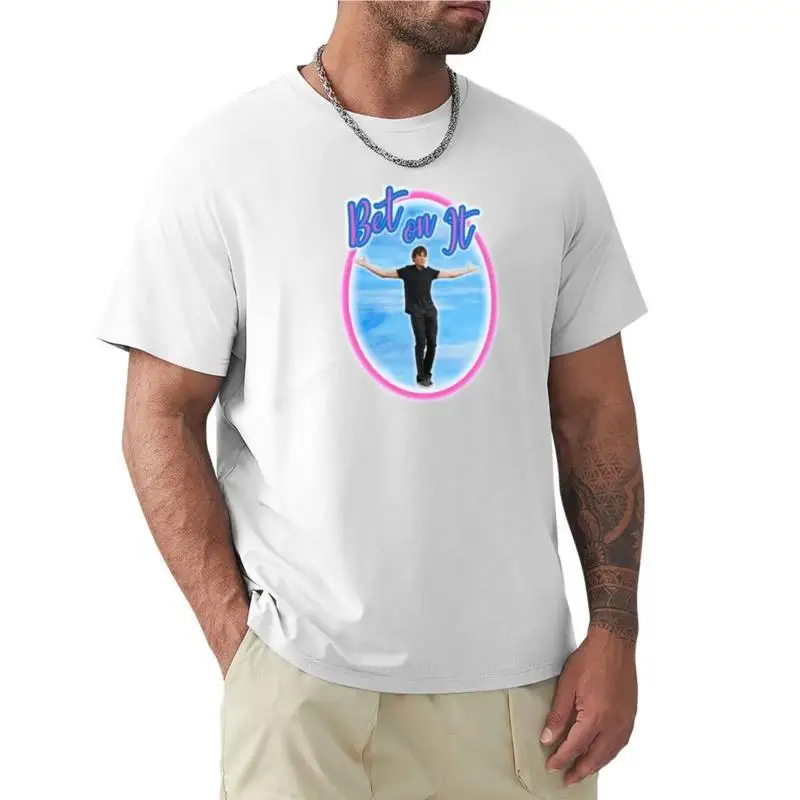 Bet on It Troy Bolton Zac Efron in High School Musical T-Shirt graphics t shirt T-shirt for a boy T-shirt short t shirts for men