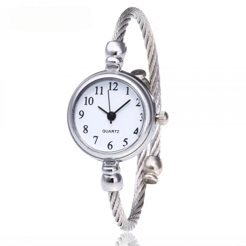 Women Watches Small Gold Bangle Bracelet Watch Stainless Steel Retro Ladies Quartz Wristwatch Fashion Casual Thin Chain Watches