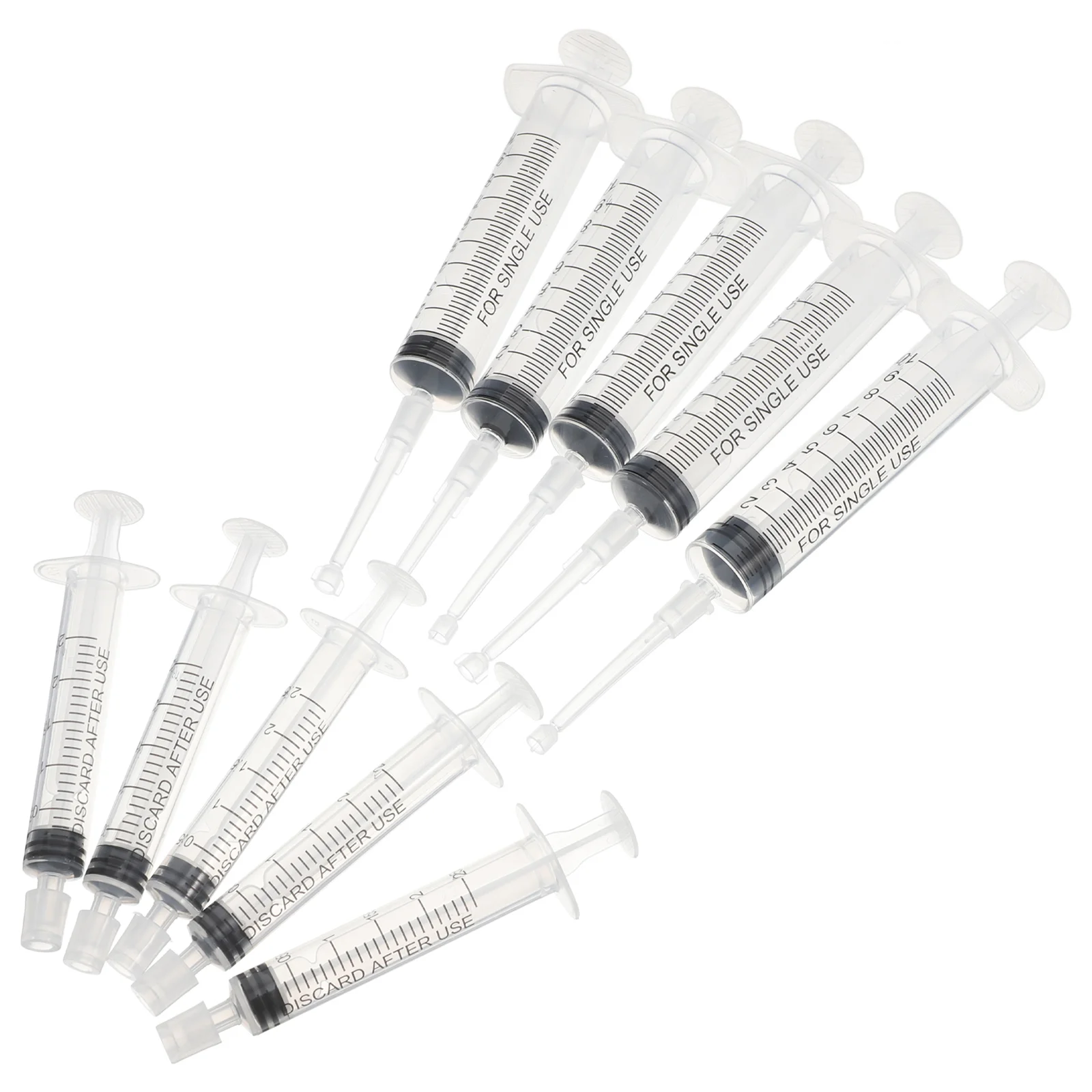 

10 Pcs Perfume Dispenser Bottle Syringe Medical Feeding Liquid Watering White Scale Travel