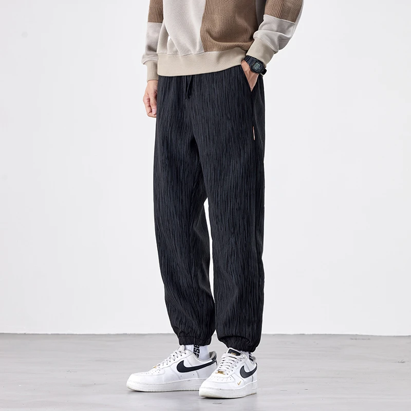 Fashionable and Comfortable Men's Autumn Boao Corduroy Striped Joggers Casual Pants