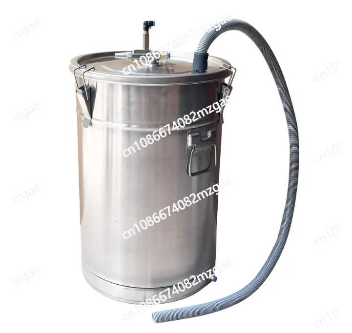 SS304 Plastic Sprayed Vulcanized Powder Conveying Barrel Powder Supply Barrel for Electrostatic