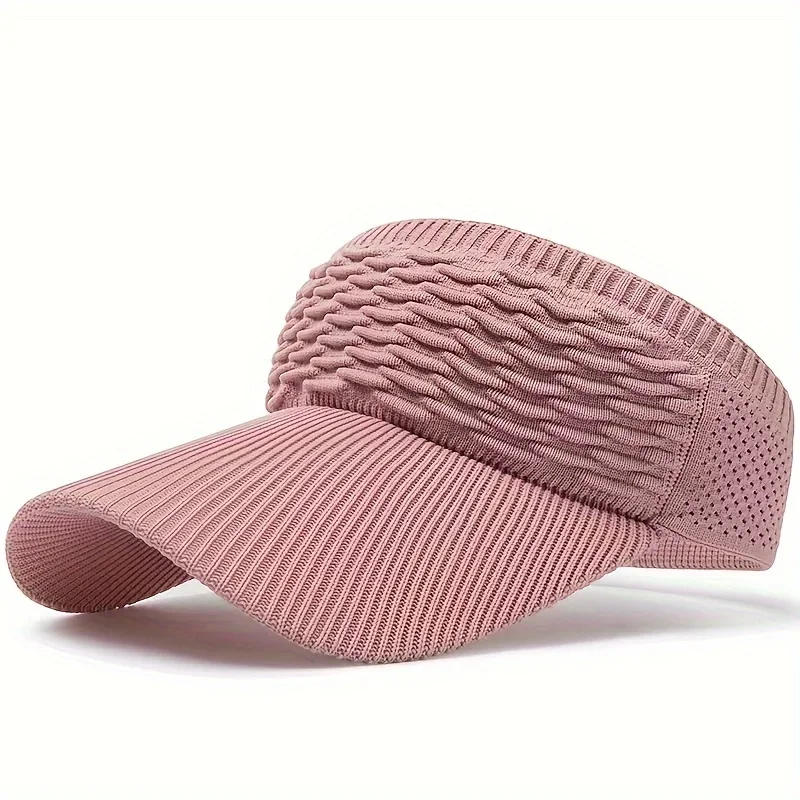 1pc Women Anti-UV Sun Hats Breathable Adjustable Empty Top Visor Caps for Tennis Golf Running Travel Beach Sport Outdoor Hat view 6