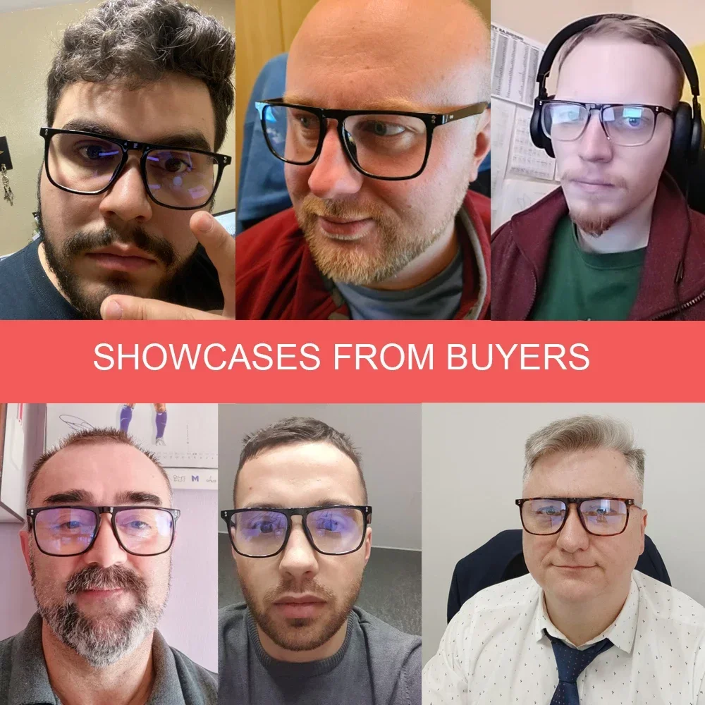 ROLIPOP Anti Blue Light Glasses Blocking Filter Reduces Eyewear Strain Clear Gaming Computer Glasses Men Improve Comfort