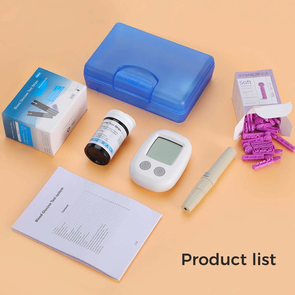 Blood Glucose Meter Glucometer Diabetes Medical Devices with Test Strips Lancets Blood Sugar Meter Tester glucometro Monitor