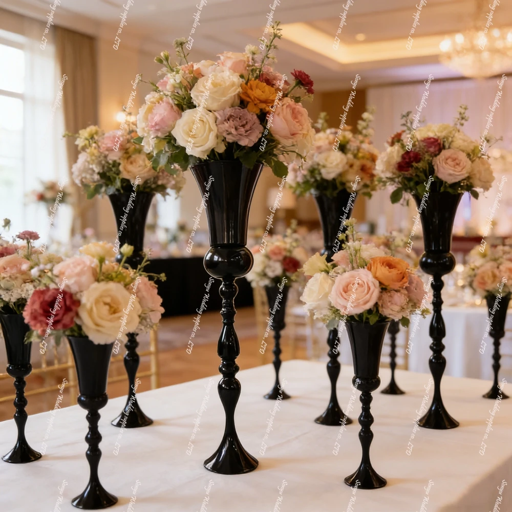 

10pcs)65cm-100cm) Flower Aisle Stand centerpieces Iron Chandelier flowers vases Road Lead for Wedding Decoration