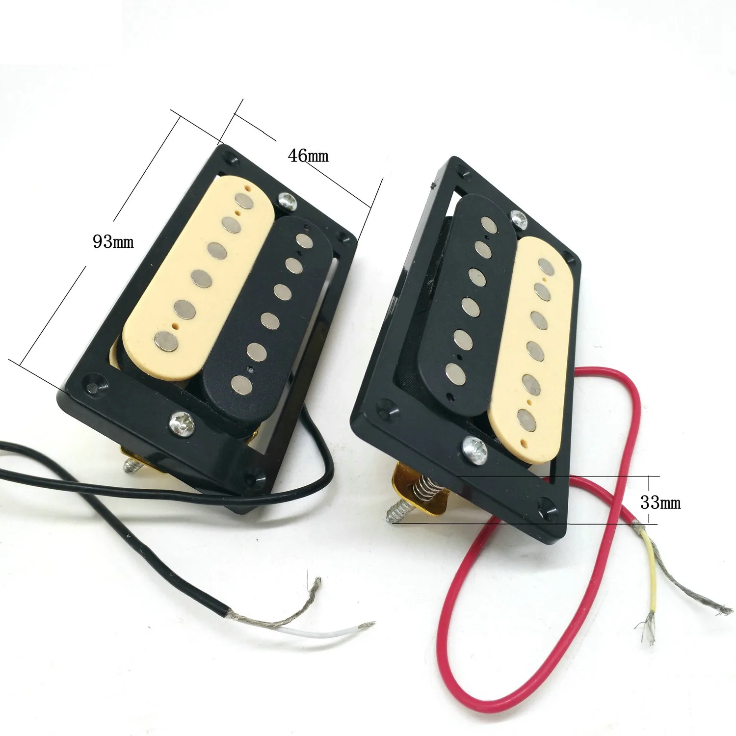 2Pcs Electric Guitar Pickups 50/52 Zebra Faced Humbucker Double Coil Electric Guitar Pickups