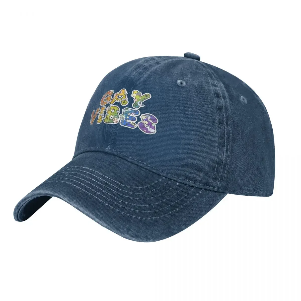 ~Gay Vibes~ Just Words LGBTQ+ Vibes Set Baseball Cap black Sunhat hats on offer sun hat Women's Golf Clothing Men's