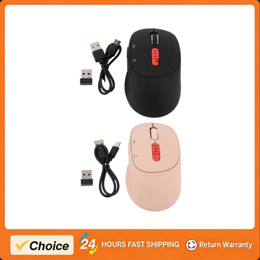 AI Voice Mouse Rechargeable Bluetooth Wireless Computer Mouse for GPT Typing Translation Quiet Ergonomic Mouse for Desktop PC
