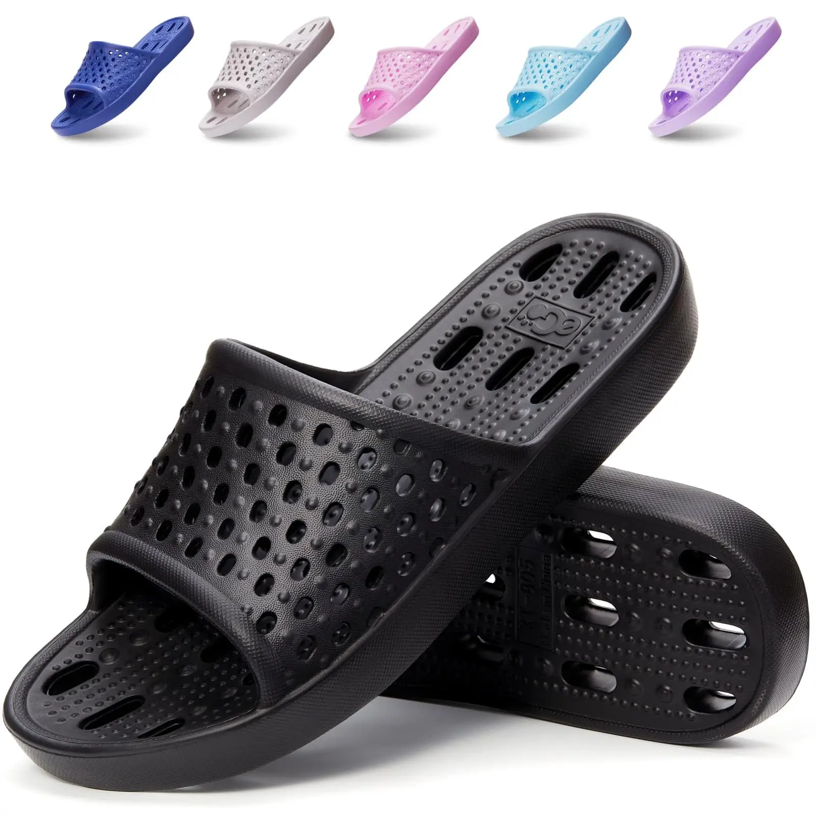 2024 New Shower Shoes For Women Home Slippers Non-Slip Comfortable House Slippers Men Bathroom Slippers Summer Flat Ladies Shoes