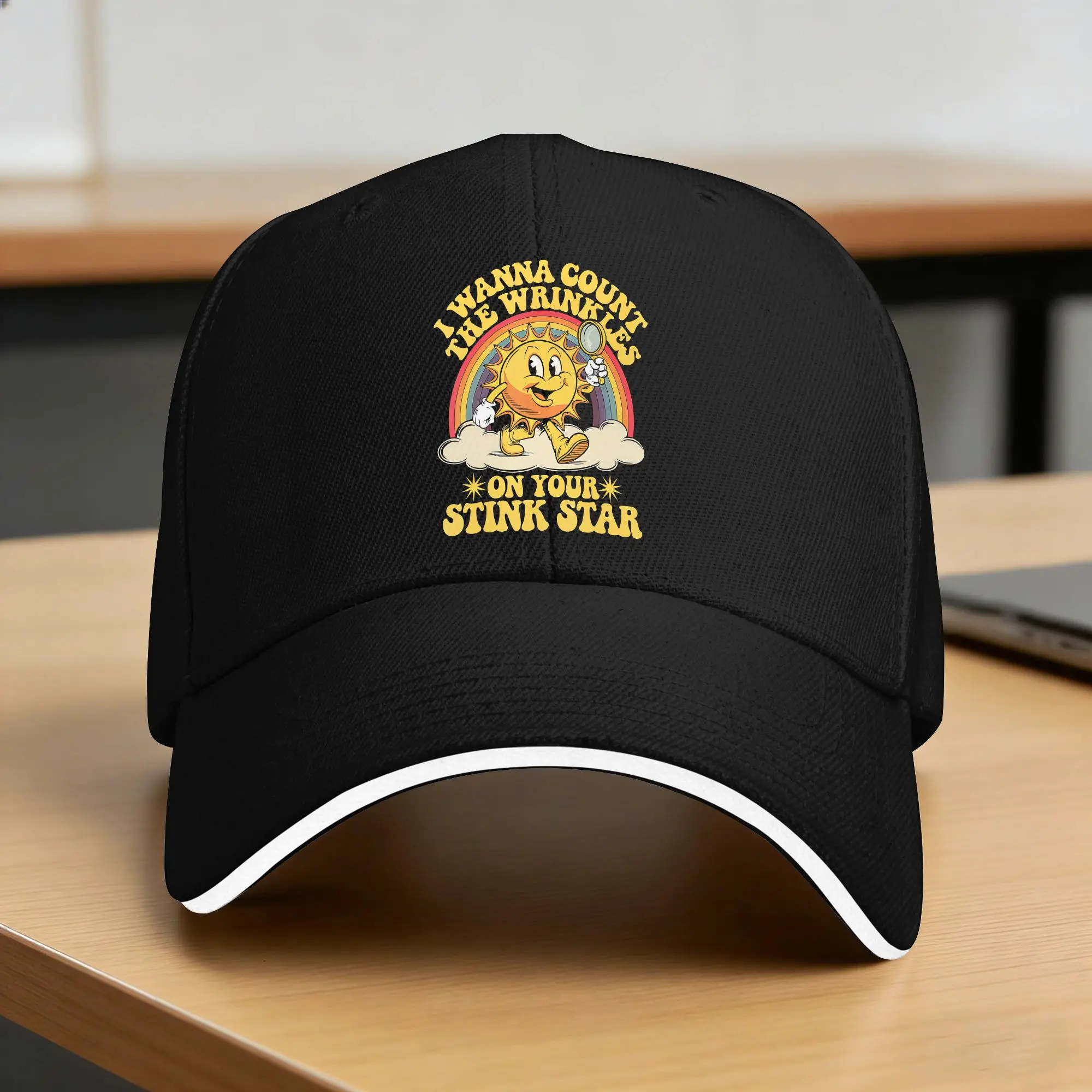 I Wanna Count The Wrinkles On Your Stink Star Baseball Cap Cool Couple Women Hip Hop Hats Sun Design Outdoor Sport Baseball Caps