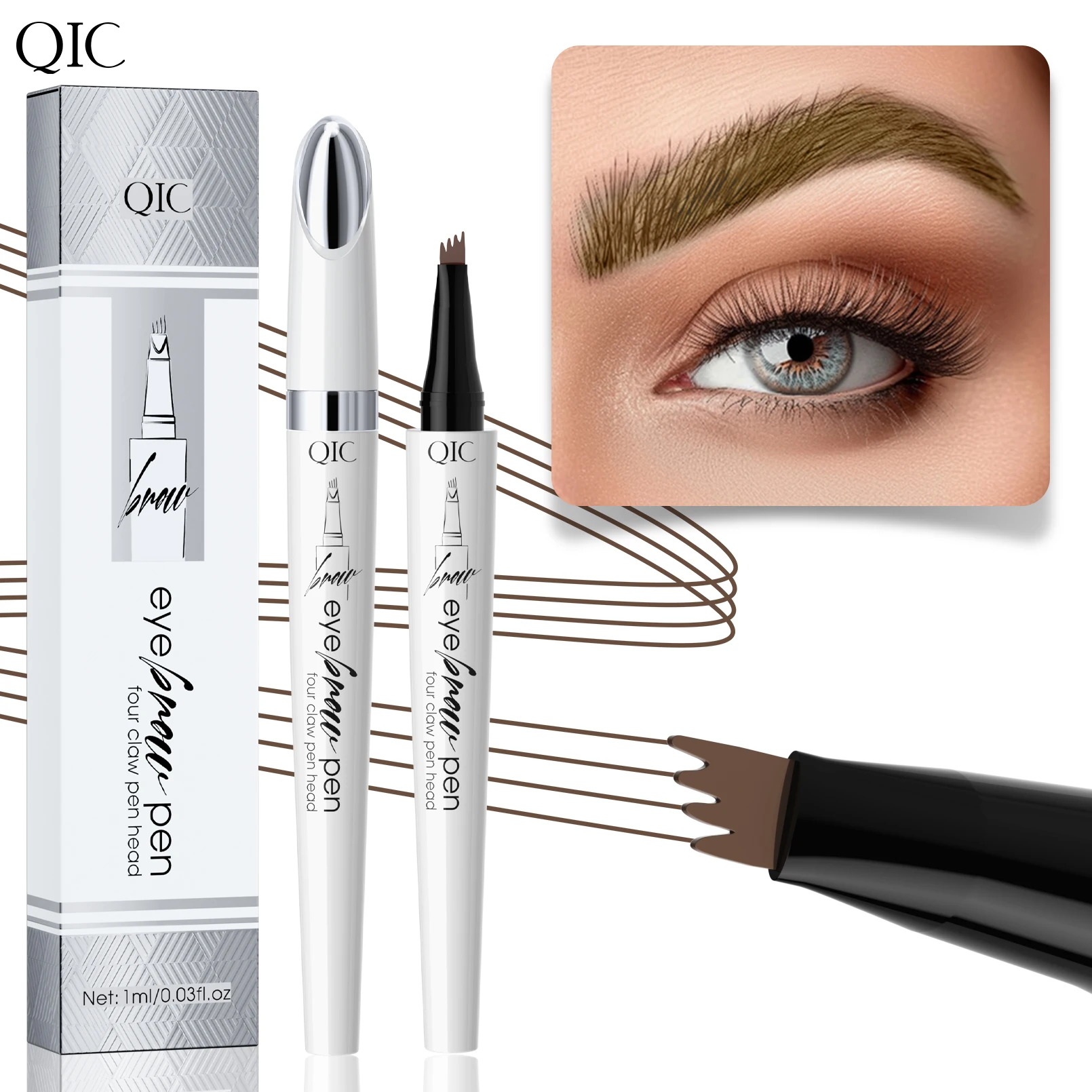 Wenkbrauwpotlood Waterdicht Permanent Langdurig Professionele make-up van hoge kwaliteit voor vrouwen Goedkope cosmeticaversterker