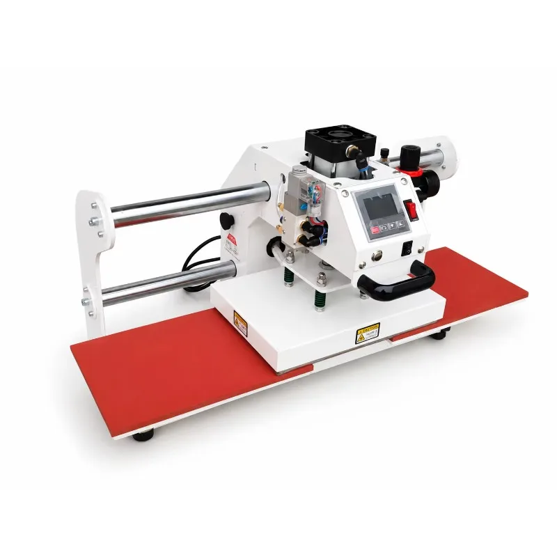 Automatic Dual Working Station Pneumatic Double Sided Heating Press Machine for Garment  Branding Printer
