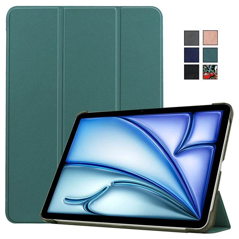 

Чехол-книжка для iPad Air 11 2026 из искусственной кожи с подставкой, чехол-футляр для планшета, смарт-кейс для iPad Air 11 M4, 11 дюймов