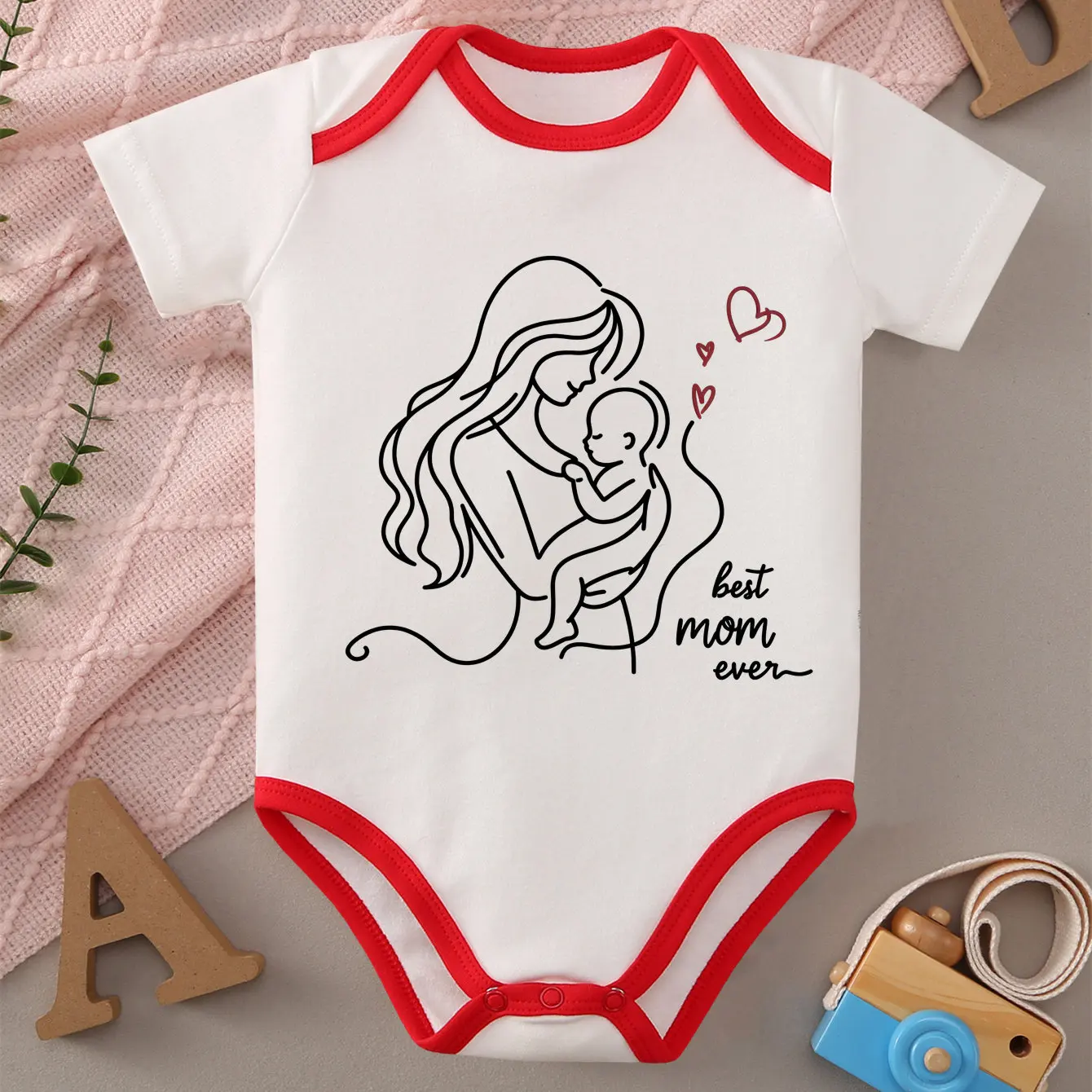 

Комбинезон из 100% хлопка с принтом Happy Family Best Mom And Dad, удобная одежда для малышей, комбинезон для новорожденных от 0 до 12 месяцев