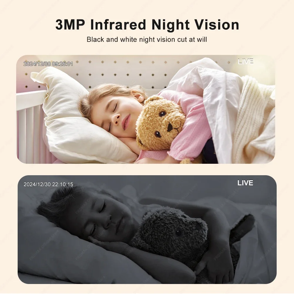 Tuya Indoor Camera 3MP Wireless WIFI USB Light Bulb IP Camera Mini Baby Monitor Security Protection CCTV Video Surveillance