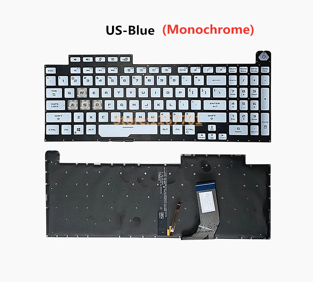 New Laptop US/UK/EU/SP/GK Monochrome/RGB Backlight Keyboard For Asus ROG Strix G731 G731G G731GU G732 G732L G712L S7D 3 4 Plus