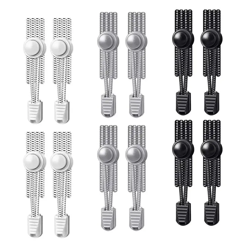 

AEF6-6 пар эластичных шнурков для обуви для взрослых и детей, шнурки без завязок, шнурки для обуви без завязок, без завязок для кроссовок