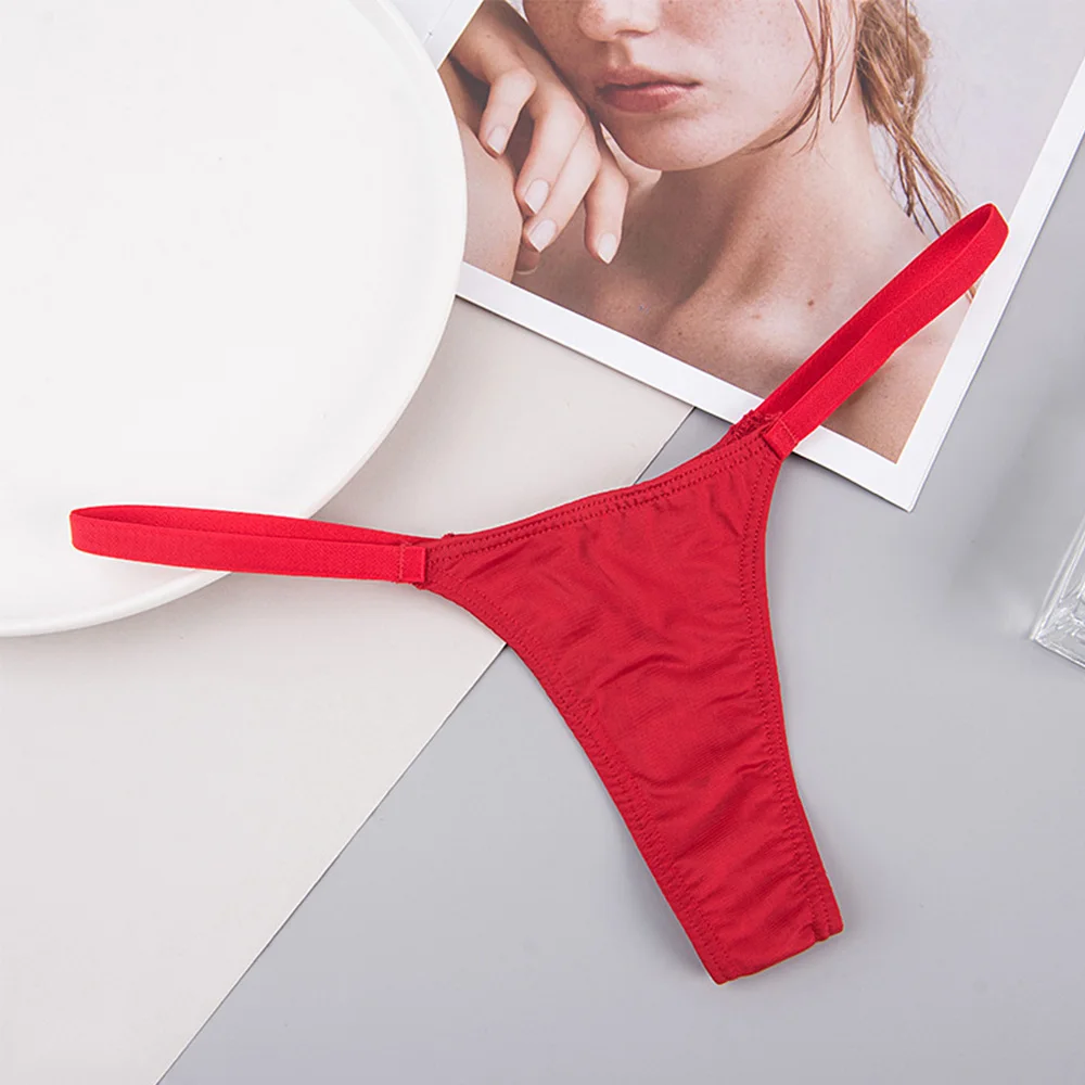 Bielizna Intymna Stringi typu T-Back Elastyczna Bawełna Jedwab Mleczny Bawełna G-String Damskie Majtki Seksowne Stringi Seksowna Bielizna