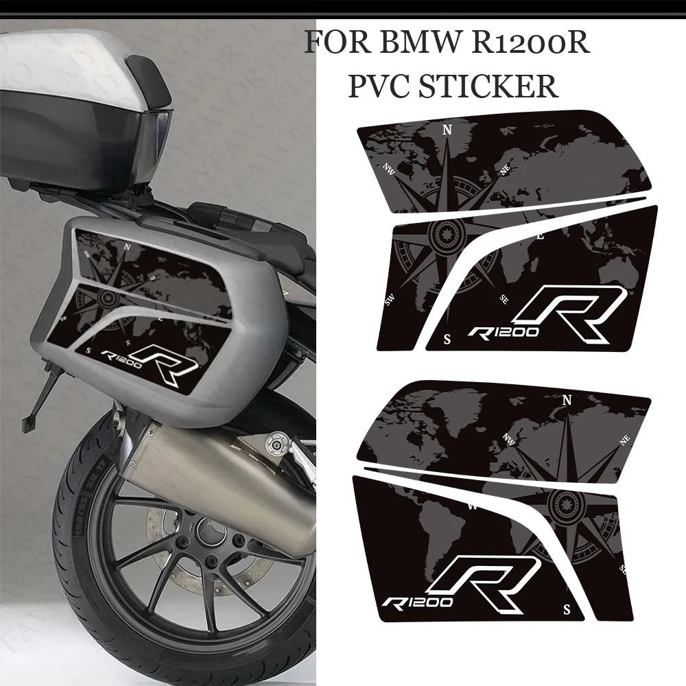 For BMW R1200R  R 1200 R1200 R Trunk Luggage Cases Stickers Decals Rear trunk Anti-scratch Motorcycle Decals Tank Pad Panniers