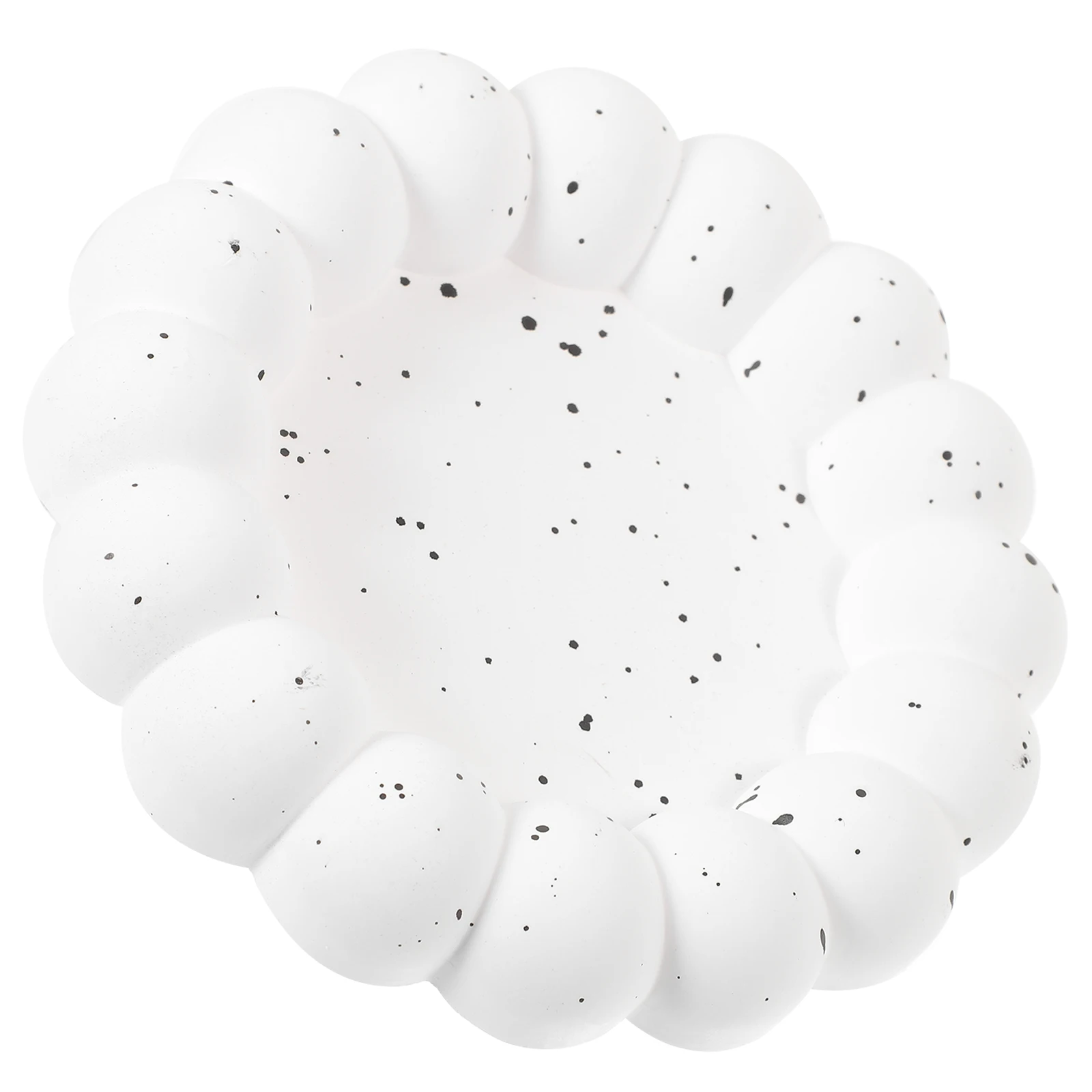 

Trinket Tray Storage Jewelry Plate Decorative Ring Dish Plaster White Flowers Multi Functional Bedroom Bathroom Perfume Lipstick