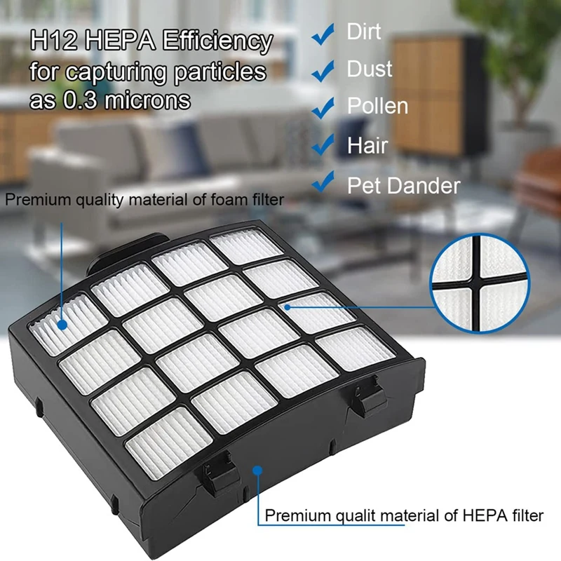 Replacement HEPA Filters Compatible For Shark AZ2000 AZ2000W AZ2002 Vacuum Cleaner Accessories Vacuum Filter