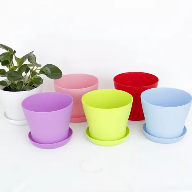 for Creative Thickened Simple PP Flower Pot Round Plastic Indoor Modern Plant Pots Recyclable