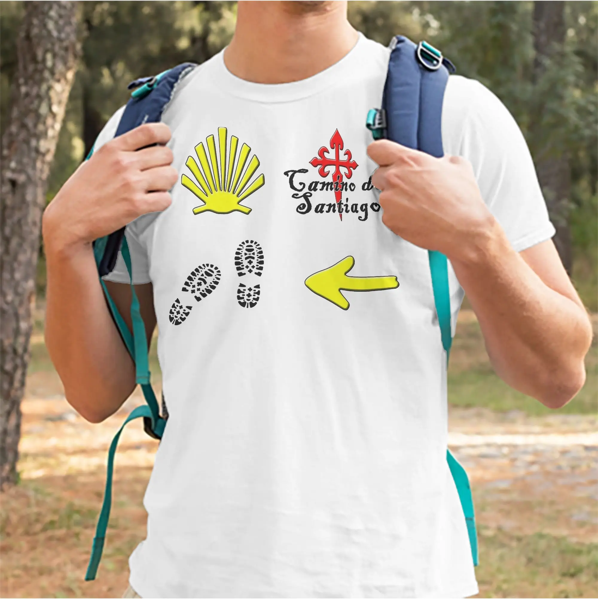 Camino de Santiago for Men Women T Shirt  Funny Tee Shirt Short Sleeve O Neck T-Shirt 100% Cotton Plus Size Clothes
