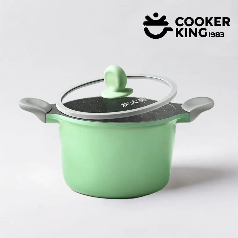 

COOKER KING 22cm Non-stick Suop Pot Aluminum Alloy Rivet-Free Maifan Stone Soup Pot Stewed Pot Family Size Festival Gathering