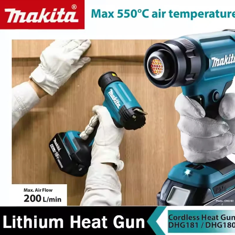 

☀️100% Makita DHG181Z 18V Cordless Heat Gun LXT Lithium Power Tools 150-550ºC Shrink Film Baking Gun Clear Sticker