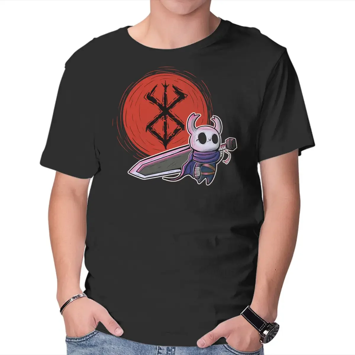 Berserk Knight Anime Graphic T-shirts for Men Clothing Women Short Sleeve Tees Vintage High Quality 100%Cotton