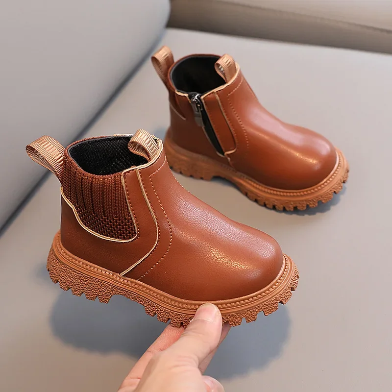 

Botas Mujer New Girl Boot 2025 Autumn Fashion Girl Shoe British Short Boot with Velvet Warm Winter Ankle Boot Allamtch Kid Boots