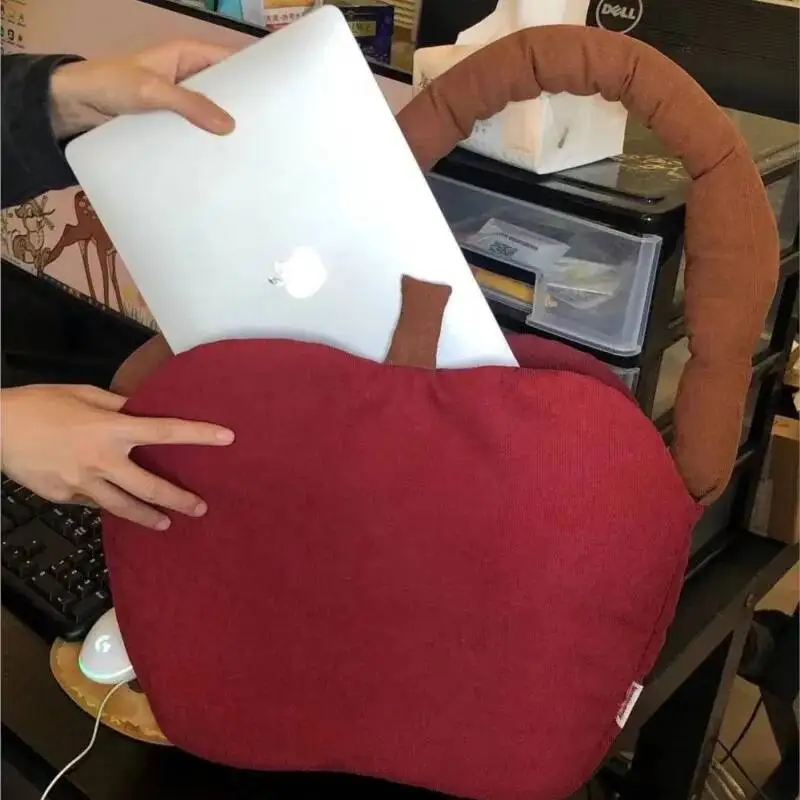 Bloom Red Apple Shape Handbag Women Large Capacity Minimalist Shoulder Bags Ladies Fun Personality Creative Underarm Bag 2025