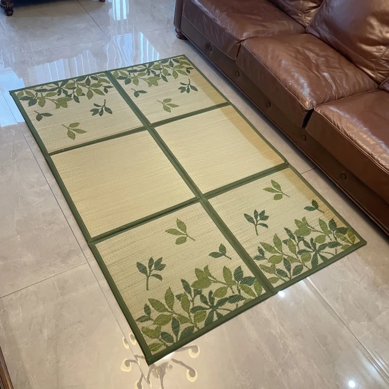 

Japanese Rush Grass Floor Mat Foldable - Traditional Woven Straw Tatami Style, Eco-Friendly, Lightweight for Indoor/Outdoor Use
