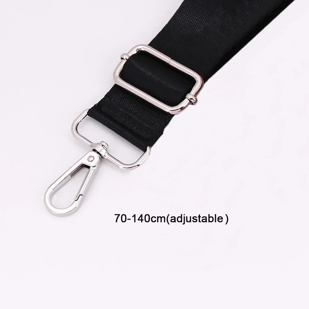 Shoulder Bag Strap Fashion Wide Replacement Strap For Bags Nylon Woman Messenger Bag Accessories Silver Metal Buckle Bag Straps