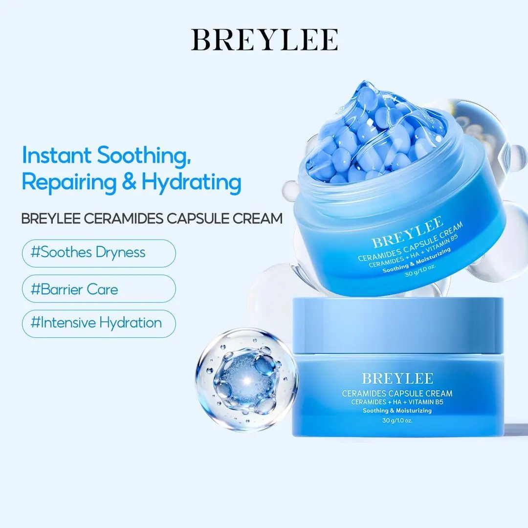 

Крем с керамидами и витамином B5 BREYLEE: Восстановление кожного барьера, глубокое увлажнение и успокоение кожи лица, 30 г