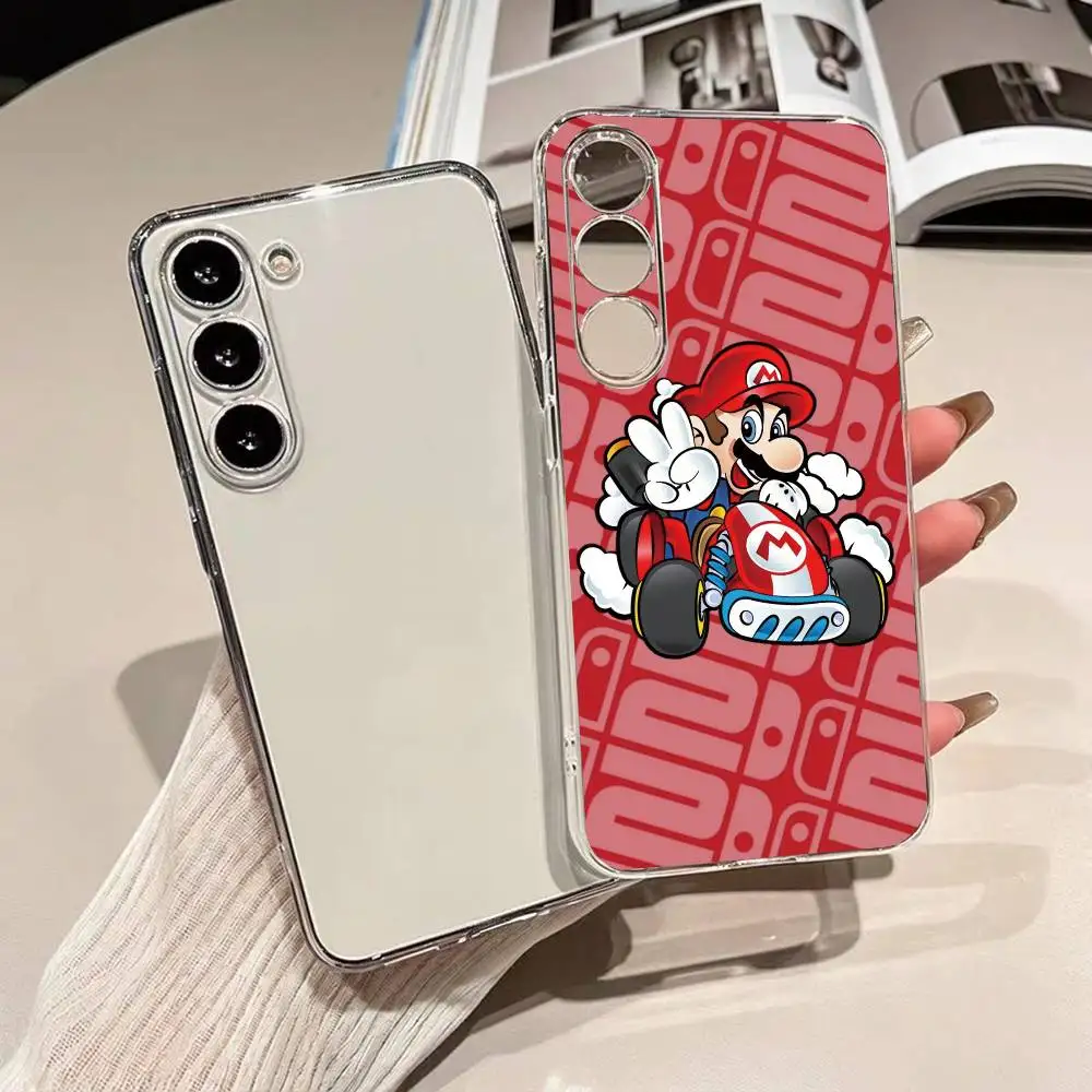 Cartoon S-Super M-MarioS Phone Case For SamsungA10,12,20,21S,30,31,40,50,51,52,70,71 Transparent Cover