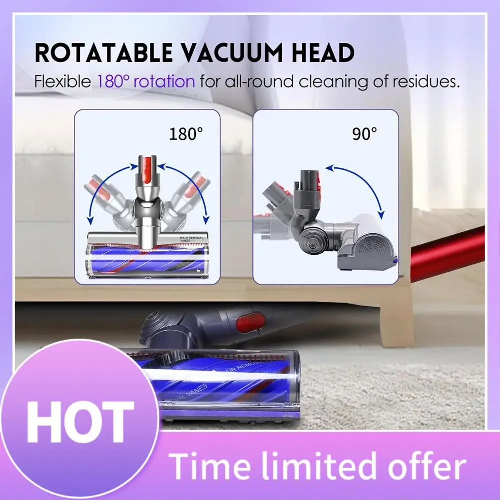 

A11R Чистящая головка двигателя с прямым приводом для Dyson V7 V8 V10 V11 V15, детали беспроводного пылесоса, турбинная насадка для щетки для пола