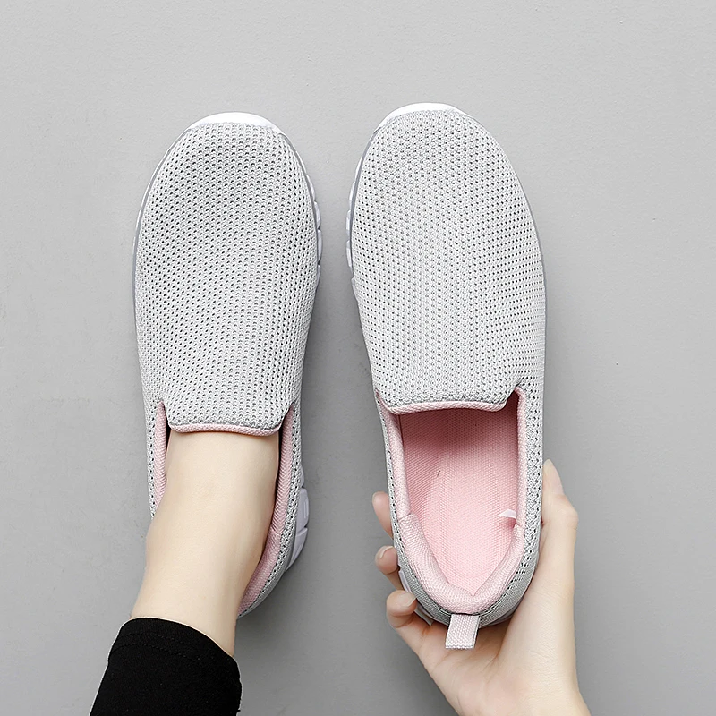 Vrouwen Gevulkaniseerde Schoenen Hoge Kwaliteit Vrouwen Sneakers Slip On Flats Schoenen Vrouwen Loafers Plus Maat 42 Lopen Plat