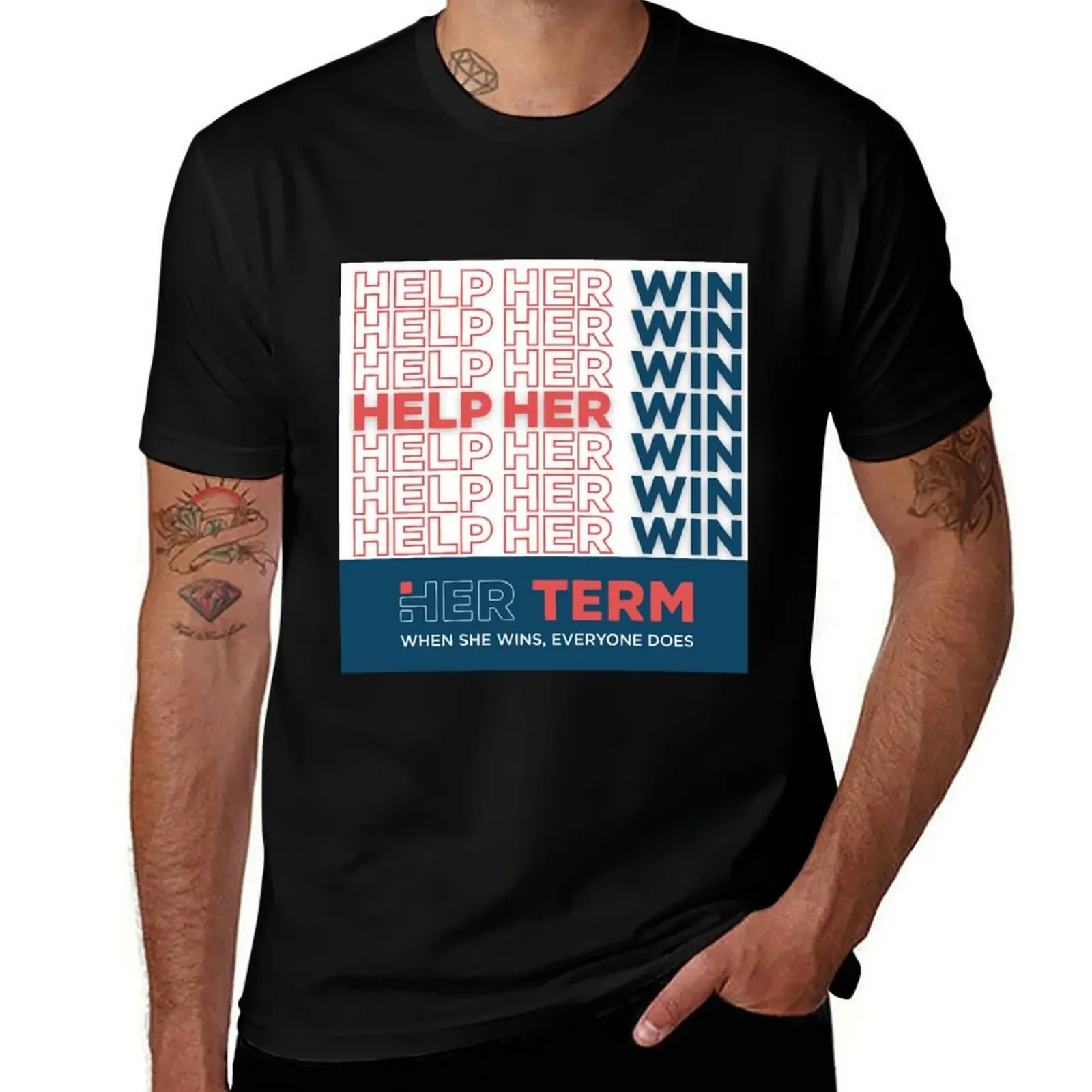 Help Her Win T-Shirt fashion shirts korean fashion workout shirts for men