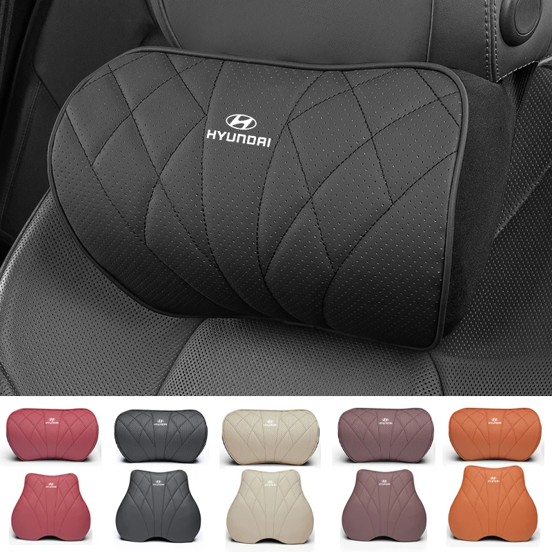 Head Pillow Car Neck Support Auto Seat Covers Headrest For Hyundai Genesis N-LINE I10 I20 I30 I40 IX20 IX35 Kona Getz Veloster