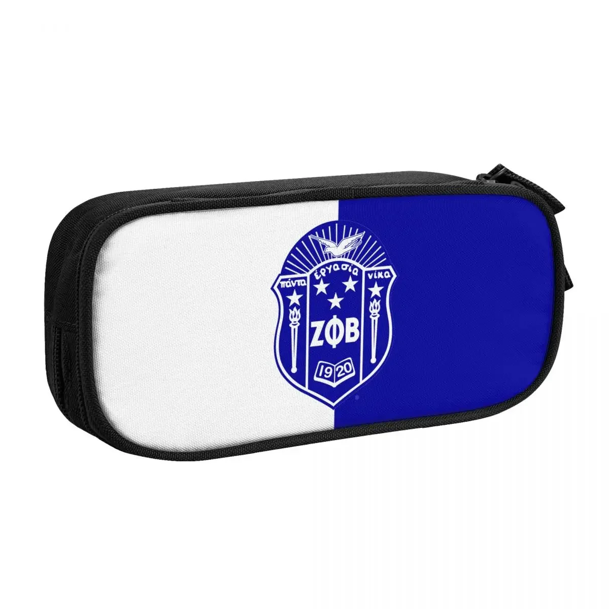 

Zeta Phi Beta ZPB Sorority Big Capacity Pencil Pen Case Office College School Large Storage Bag Pouch Holder Box Organizer