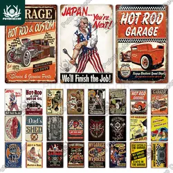 Putuo Decor My Garage Tin Sign Plaque Metal Plate Vintage Gift Wall Art Painting for Rule Man Cave Home  Bar Old Car Shop Poster